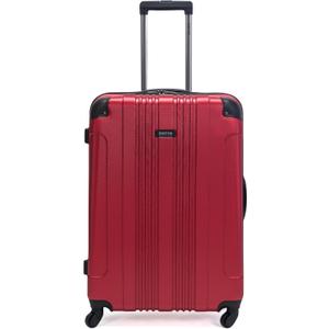 Kenneth Cole REACTION Out of Bounds Lightweight Hardshell 4-Wheel Spinner Luggage, Scarlet Red, 28-Inch Checked