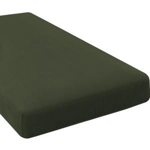 H.VERSAILTEX Super Stretch Individual Chaise Cover Sectional Couch Covers for L Shaped Sofa Both Left/Right Featuring Thick Jacquard Textured Twill Fabric (1 Piece Chaise Cover, Olive)