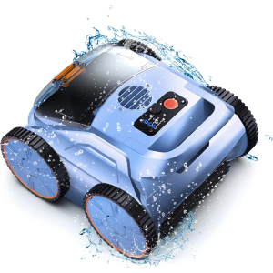 Robotic Pool Vacuum, Pool Cleaner for Inground Pools, Smart Navigation, Floor/Wall/Waterline Cleaning, 150 Mins Runtime for Pool Up to 2000 Sq.ft