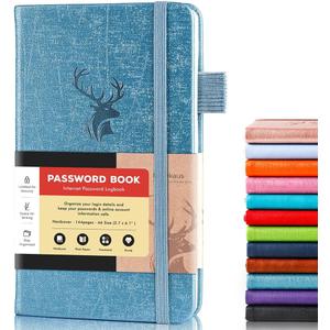 molekaus Password Book with Alphabetical Tabs Small Password Keeper with Extra Password Space to Change Password. Password Notebook for Home or Office for Internet Log In, 6.1 * 3.7in Light blue
