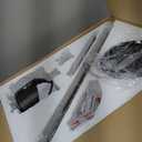 BZX Waterproof Outdoor Ceiling-Fan with Light - 52" Modern Ceiling Fans with 3 Colors LED Light, App & Remote Control, Quiet DC Motor, for Patios Gazebo (Black-Wood Grain)