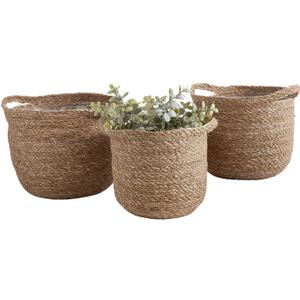 Round Cylinder Basket Set of 3 11'*11' , 10 '*10', 10'*9'