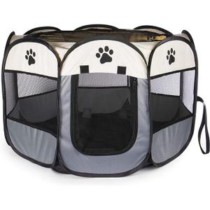 Portable Pet Playpen | Pet Tent for Small Dogs | Puppy & Kitten Play Pens | Kitty Playhouse | Foldable Cat & Dog Play House | Pop up Pen | Pukkr