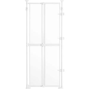 unipaws 75" H Transparent Cat Safety Gate, Auto Closing and No Drilling, 21"-34"W×75"H