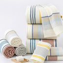 Cotton Hand Towels 5 Pack Absorbent Soft Towel Set Stripes Simple Fashion for Pool Gym Bathroom Blue  5 PCS