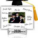 JUSTOTRY Class of 2026 Graduation Picture Frame - Silver Metal Graduation Gifts for High School College, Signature Frame for 4x6 Photo, Graduation Guest Book Alternative, Senior 2026 Graduation Party Decorations & Keepsake