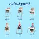 Graco Table2Table LX 6-in-1 Highchair, Willow with Infant Head Support & One-Hand Removable Tray