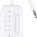 Bluetooth Transmitter Receiver, 2-in-1 V5.3 Wireless Adapter for Airplane, TV, PC, Gym, Switch. Supports up to 2 AirPods/Headphones. Audio Receiver for Car/Home Stereo,with AptX Low Latency & HD