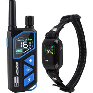 Dog Shock Collar with Remote Control, Dog Training Collar IPX7 Waterproof Rechargeable Electric Dog Collar for Small Medium Large Dogs 3300 Ft Beep,Vibration,Shock,Flash Light