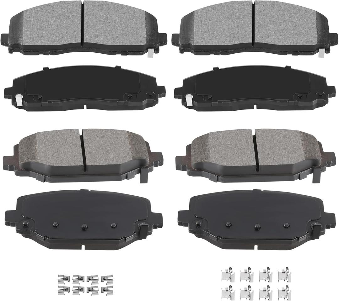 Brake Pads,ECCPP 8pcs Ceramic Disc Brake Kits fit for 12-16 for Chrysler Town & Country,12-16 for Dodge Grand Caravan,12-16 for Dodge Journey,12-15 for Ram C/V,12-13 for Volkswagen for Routan