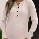 ANRABESS Long Sleeve Shirts for Women Henley Tops Dressy Casual T-Shirts Blouses 2025 Fall Lightweight Sweaters (S)