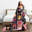 Just a Girl Who Loves Corgis Blanket Gifts for Girls Women Cute Corgi Dog Fleece Blankets Soft Warm Pink Animal Throw Cozy Flannel Plush Stuff Throws for Lovers Kids Adults Bed Bedding Decor 50"x40"