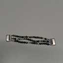 C&L Accessories Compatible with Fitbit Charge 6/5 Natural Gemstone Beaded Handmade Adjustable Bracelet Replacement Band for Women (Indian Agate)