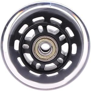 1Pc Bearing Inner Diameter Black Transparent Scooter Twist Cart Shopping Cart Wheel Accessories(A2)
