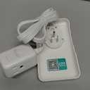 Flat Extension Cord with 3 Outlets, 3FT Short Extension Cord Flat Wall Plug & Ultra-Thin Outlet Cover, 900J Surge Protection, 13A/1625W, ETL Listed, White Outlet Extender for Kitchen Bathroom