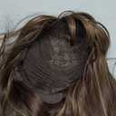 Blonde Wig with Bangs, 4x4 Realistic Scalp, Free Parting, Long Ombre Blonde Layered Wigs for Women, Realistic Natural Looking Heat Resistant Synthetic Wigs for Daily Party Cosplay Use 26Inch