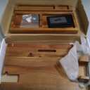 Wood Phone Docking Station - Gifts for Men Desk or Nightstand Organizer - Birthday Gifts for Husband, Fathers Day for Dad - Anniversary Idea from Wife - Key Holder, Stand Wallet, Watch & Essentials