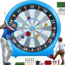 6FT Inflatable Dartboard, Outdoor Games Kick Darts Soccer Darts | Throw Dart with Air Pump Giant, Blow up Soccer Dart for Yard Party Large Dartboard for Kids & Adults 20+Games