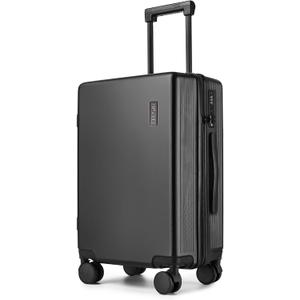Carry on Luggage 22x14x9 Airline Approved, 20 Inch Carry-on Suitcase, Hard Shell Luggage with Spinner Wheels, Hardside Small Rolling Suitcase with TSA Lock for Travel (Black, 20 Inch)
