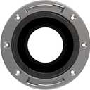 Oatey 43494 3 in. x 4 in. Fast Set Black ABS Closet Flange with Stainless Steel Ring, No Test Cap