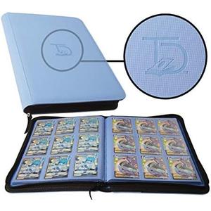 TopDeck 500 Card Ringless Zip Binder Pro - 9-Pocket Pages Side Load Sleeve TCG Storage Portfolio, Compatible with Pokemon, Yu-Gi-Oh, One Piece, MTG, Comic Trading Collectible Cards - Blue