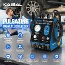 Brake Bleeder Kit Automatic 7~36PSI Electric Brake Fluid Bleeder 1.6L/min Flow Airless Vacuum Filling, Adjustable Brake Pressure Bleeder Pump with 3 Master Cylinder Adapter, Fluid Shortage Protection