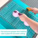 Creative Grids Quilt Ruler 12-1/2in x 24-1/2in Rectangle CGR1224 Made in USA, Non-Slip Grip Acrylic Quilting, Sewing, Crafting, Patchwork Ruler for Measuring & Cutting Fabric