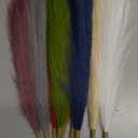 9 Pcs 17" Faux Dried Rainbow Pampas Grass Decor, Fluffy Fake Small Multicolor Pompas Artificial Pompous Short Stems Bouquet Flower Arrangement Vase Filler for Boho Home Wedding Decoration