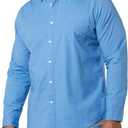 Amazon Essentials Men's Long-Sleeve Slim-Fit Stretch Poplin Shirt (Brown, XS)