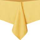 sancua Rectangle Tablecloth - 60 x 84 Inch - Stain and Wrinkle Resistant Washable Polyester Table Cloth, Decorative Fabric Table Cover for Dining Tables, Buffet Parties and Camping, Yellow