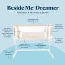 Baby Delight Beside Me™ Dreamer Bassinet, Organic Oat | 6-Position Height Adjustment, Mesh Wall for Air Flow & Visibility, Zip Down Beside Panel, 100% GOTS Certified Organic Cotton