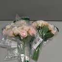 3 x Jasion Artificial Roses Flowers 12 Heads Arrangement Silk Bouquet for Home Office Parties Bridal and Wedding Decoration (Pink with Champagne)
