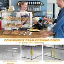 3 Tiers Clear Acrylic Counter Top Bakery Display Case 5mm high Impact PETG Panels Bread Case 19.5"X15"X10.2" Party Cake Cabinet