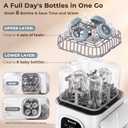Baby Bottle Washer,Upgraded 3-Layer Cleaning,Sterilizer&Dryer,8 Bottles