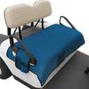 Universal Golf Cart Seat Covers, Non-Slip Breathable Golf Cart Seat Blanket with 2 Storage Pockets,Compatible with EZGO,Club Car & Most 2-Passenger Seats-Blue