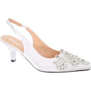 SIMPLY COUTURE Women's Low Heel Closed Toe Slingback Pumps Bowknot Comfortable Dress Shoes (10)