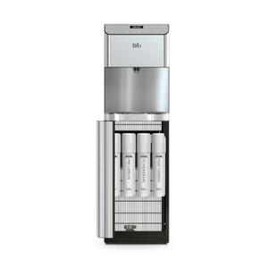Brio Moderna Reverse Osmosis Bottleless Water Cooler Dispenser - Self-Cleaning, Dispenses Hot and Cold Water, TDS Meter, Child Safety Lock, Digital Display and LED Light (Stainless Steel)