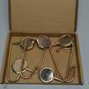 Christmas Mantle Stocking Holders Set of 6 - Upgrade Non-Slip Fireplace Hangers, Lightweight Metal Hooks for Christmas Party Decoration (Gold)