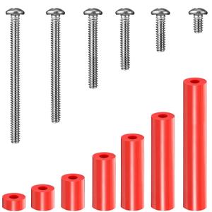 195 Pieces Electrical Outlet Extender Kit 105 Pieces Outlet Screw Spacers and 90 Pieces 6-32 Thread Flat Head Device Mounting Screws for Household and Industrial Electricity