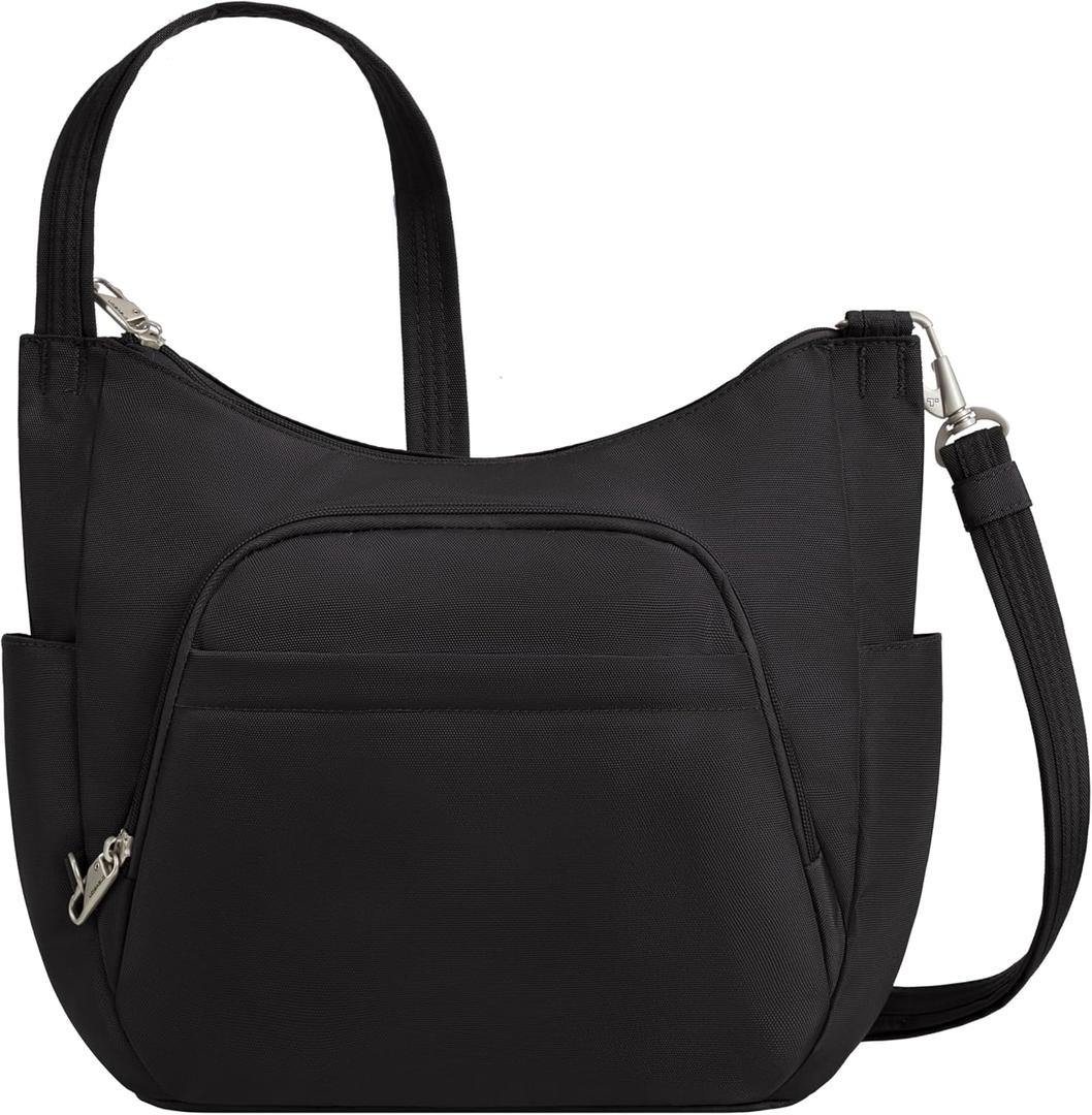 Travelon Anti-theft Classic Crossbody Bucket Bag | Anti-theft (One Size, Black)