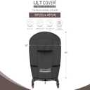 ULTCOVER Outdoor Waterproof Charcoal Kamado Joe Grill Cover for 18 inch Char-Griller Char-Broil and Other Round Smokers Size Up to 30 Dia x 45 H, Black