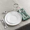 Elegant Ware 9" White Plastic Plates, Case of 216 (12 packs x 18)