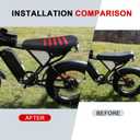 PSLER Seat Cover for Ridstar Ebike Seat Cover for Q20,Non-Slip E Bike Seat Cover,Red