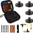 Tesla Jack Pads Lifting Jack Pad for Tesla Model 3/Y/S/X Tesla Pucks Accessories with Tire Repair Tools Kit for Tesla Vehicles 2016 to 2025,4 Pucks with Storage Case (Black)