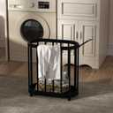Rolling Laundry Basket with Wheels, Portable Hamper