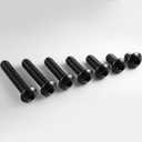 3/8-16 x 2 Inch Button Head Socket Cap Bolts Screws,304 Stainless Steel 18-8,Fully Threaded,Black Zinc Plated,with Hex Spanner(20Pcs)
