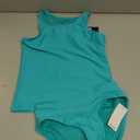 Lands' End Girls' UPF 50+ Swim Bikini Bottom and Racerback Tankini Set, Ceramic, Medium