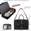 Travel Duffle Bag, Wide Open Large Weekender Bag for Women with Shoe Compartment, Carry on Overnight Bags with Toiletry Bag, Hospital Bag for Women Labor Delivery with Wet Pocket (Black)
