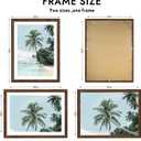 Hongkee 24x32 Poster Frame, Rustic Brown Wood Style, Wall Mounting