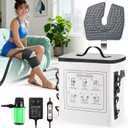 Upgraded Ice Machine for Knee After Surgery,3.0 Portable Cold Therapy Machine for Knee Replacement,Ice Compression Knees Machine for Hip,Cold Therapy Machine with 6 Timer,Electric Ice Pack for Knees